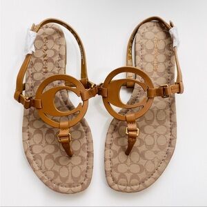 Coach logo sandals